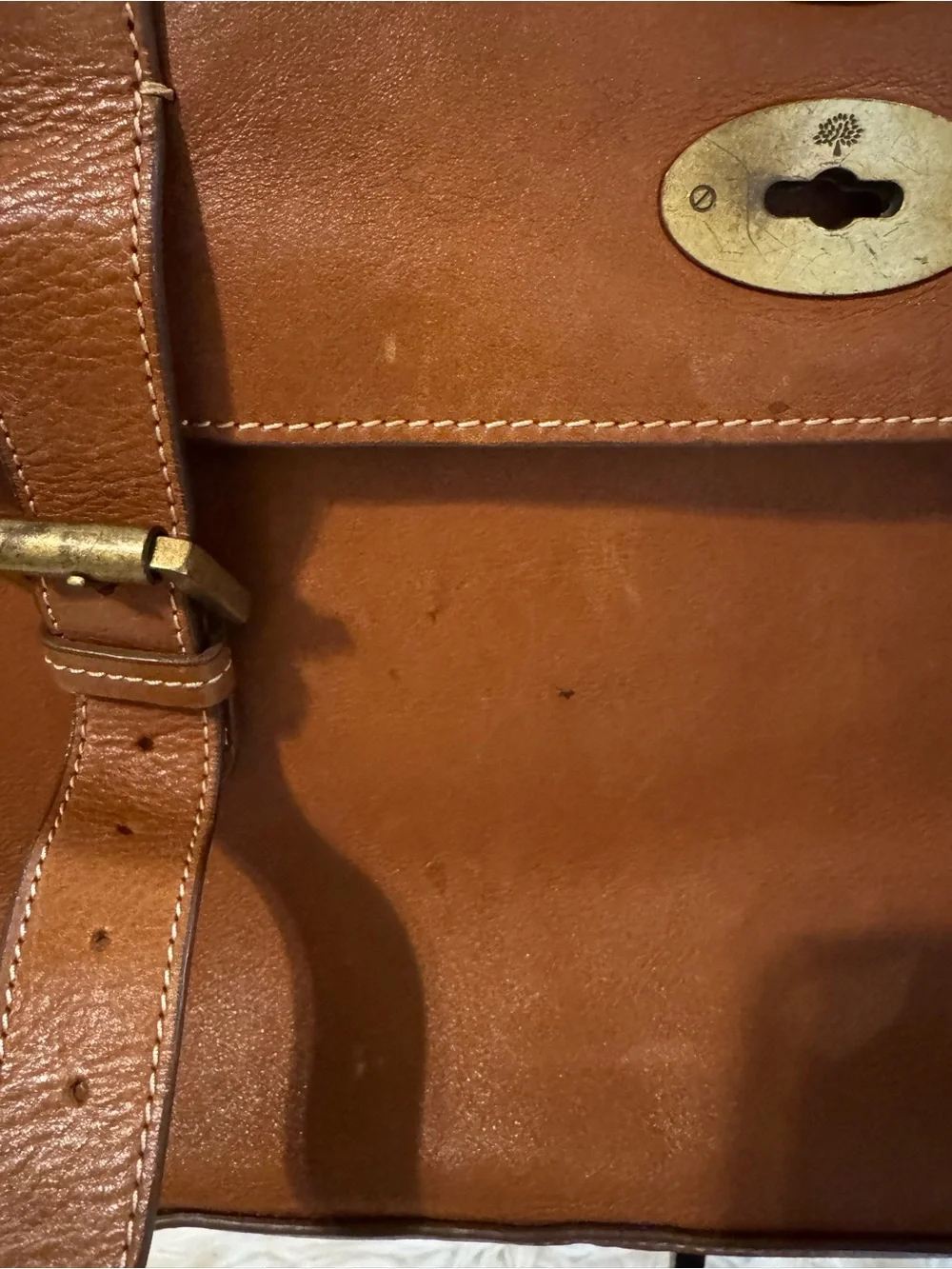 Classic Brown Leather Briefcase Messenger Bag